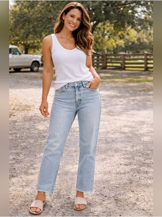 Abercrombie & Fitch Denim - Abercrombie & Fitch Curve Love The Dad High Rise Jeans 25 Light Wash